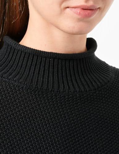 Malachi Women Black Turtle Neck Baggy Sweater