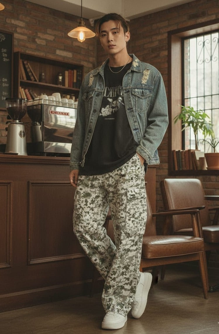 Recon Wide-Leg Digital Camo Cargo Pants