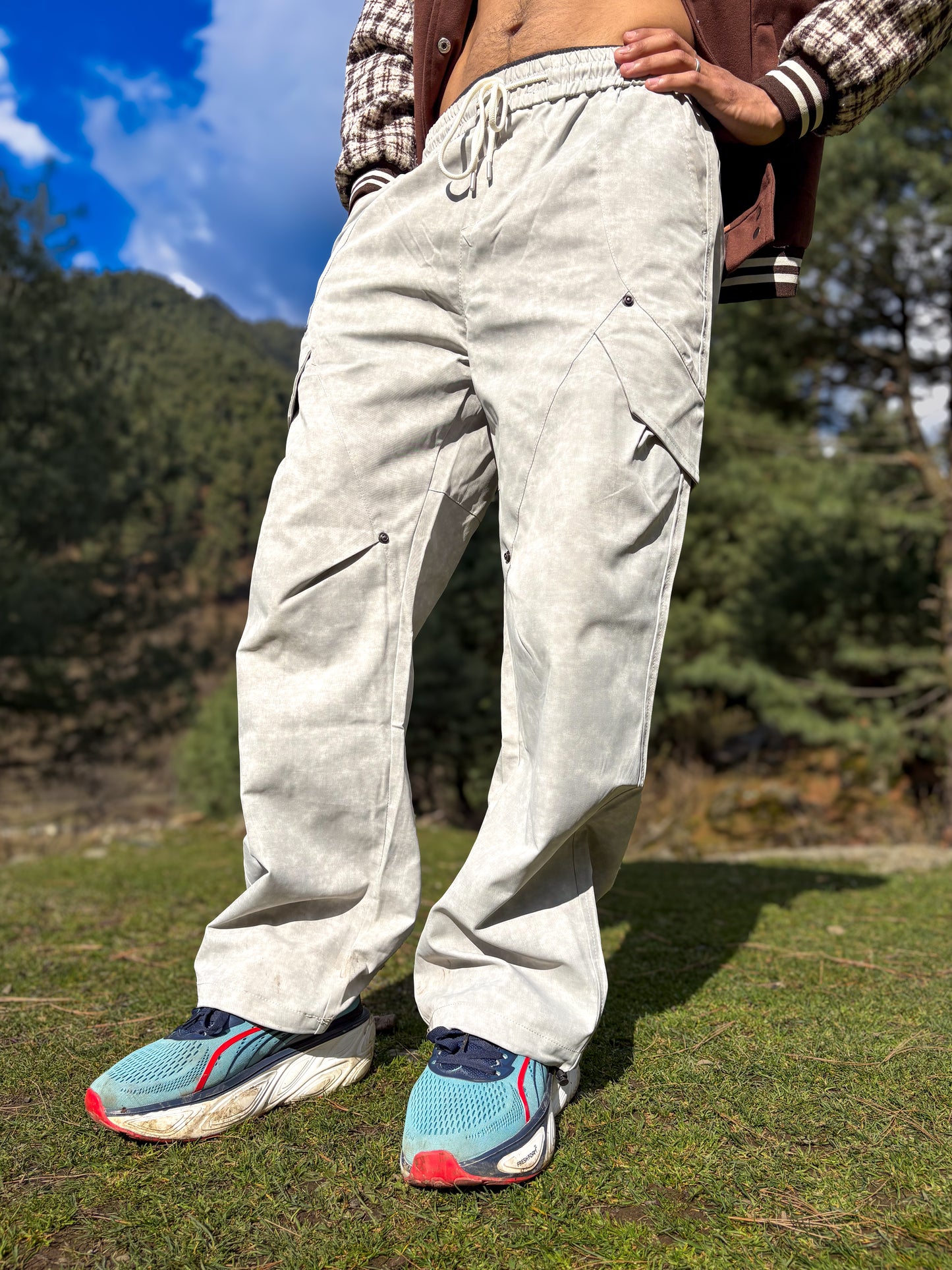 Ash Grey Cargo Trousers for Men – Everyday Streetwear
