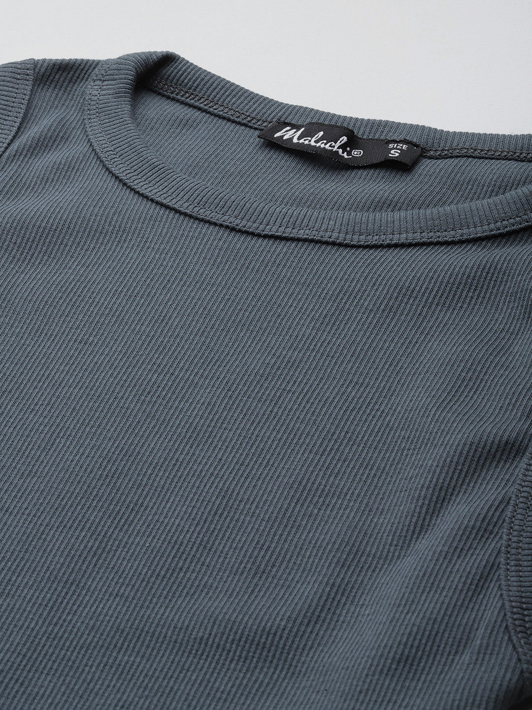 Womens Dark Grey Cotton Tank Top Fabric View
