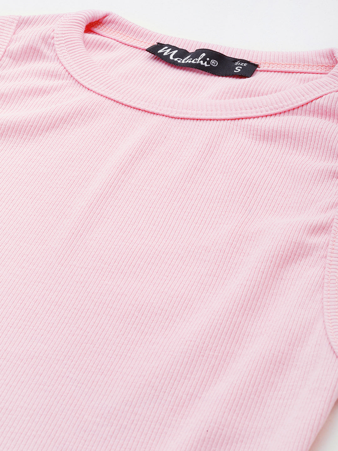 Womens Pink Cotton Tank Top Fabric View