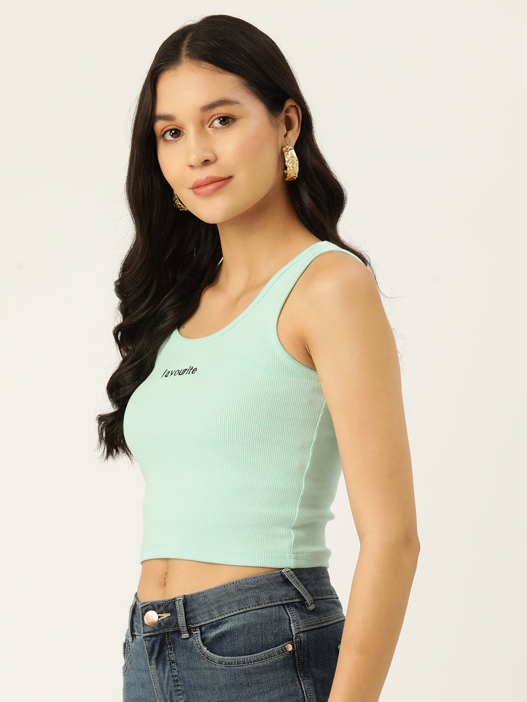 Womens Pista Favourite Cotton Tank Top Side View