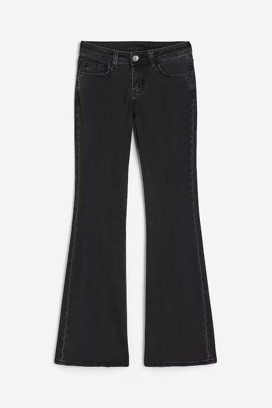 Malachi Women's Mid-Rise Bootcut Grey Jeans