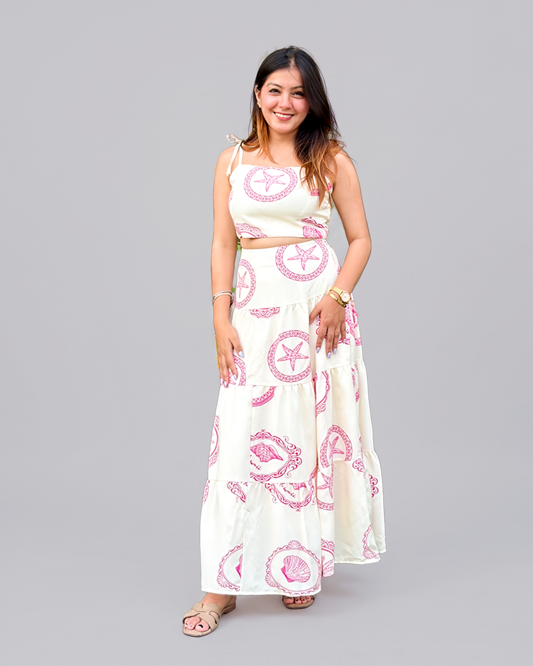 Women two piece Printed Summer Coordset