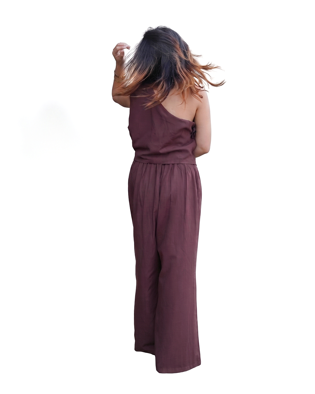 Women’s Korean Style One Shoulder Co-ord Set for Women - Free Size