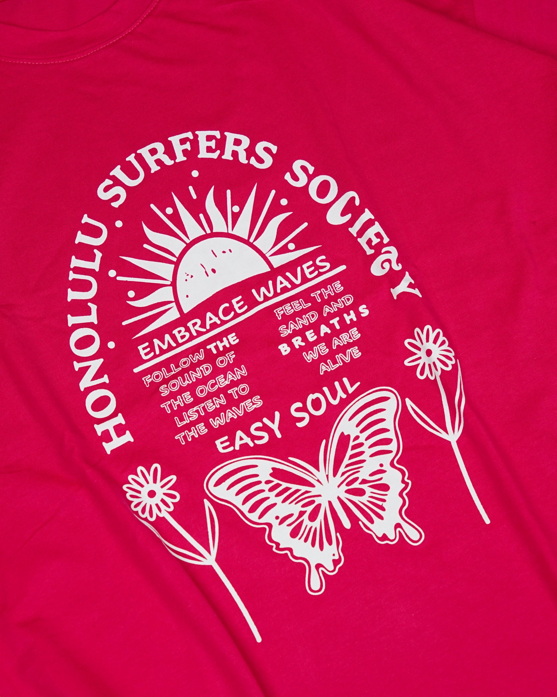 Womens Hot Pink Oversized T-Shirt Print View