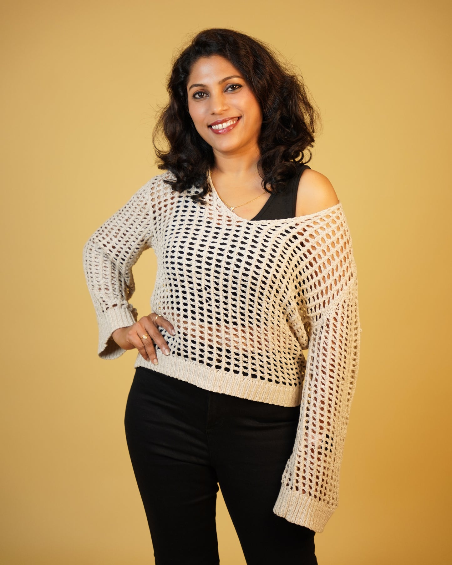 Womens See Through Cotton Crochet top