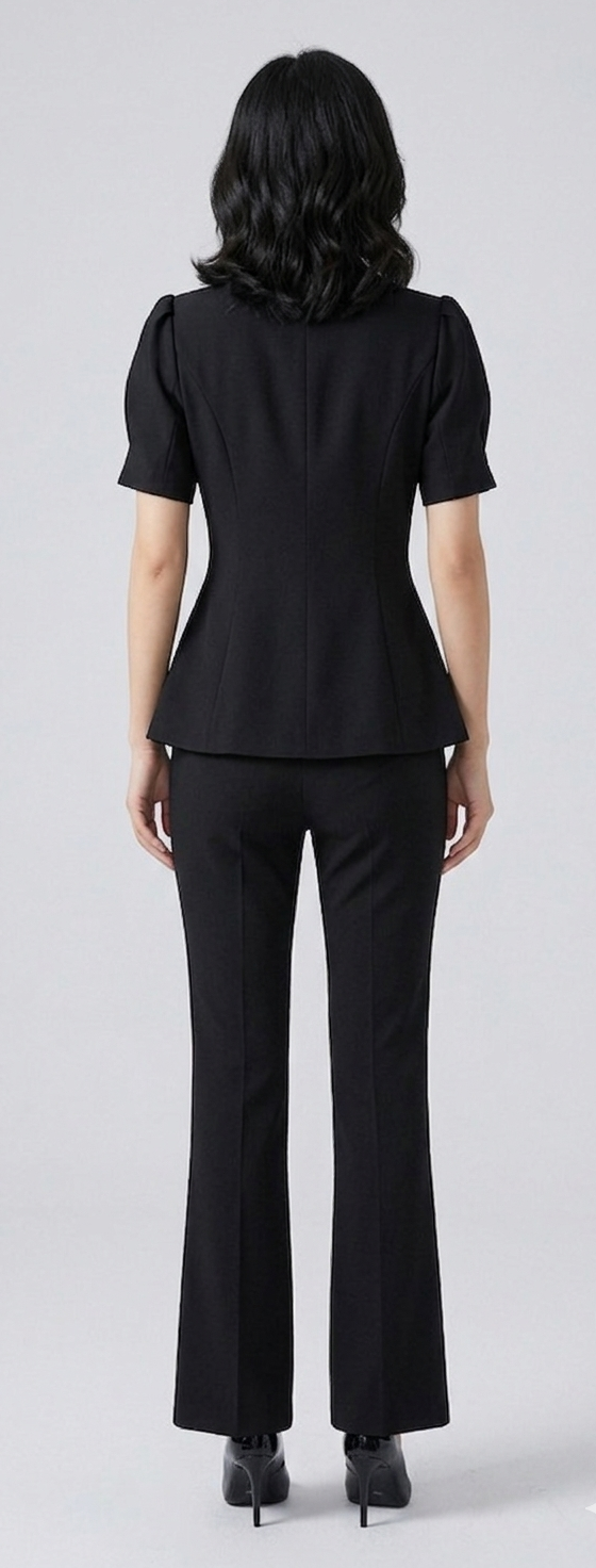 Women's Black Half Sleeve Fre Size Co-ord Set