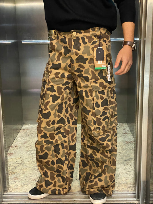 Vintage Hunter-Style Baggy Cargo Trousers