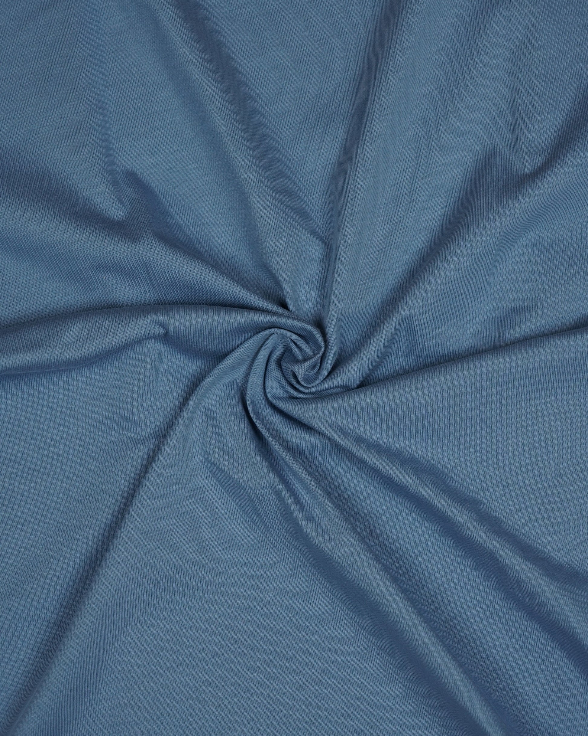 Womens Blue Oversized T-Shirt Fabric View