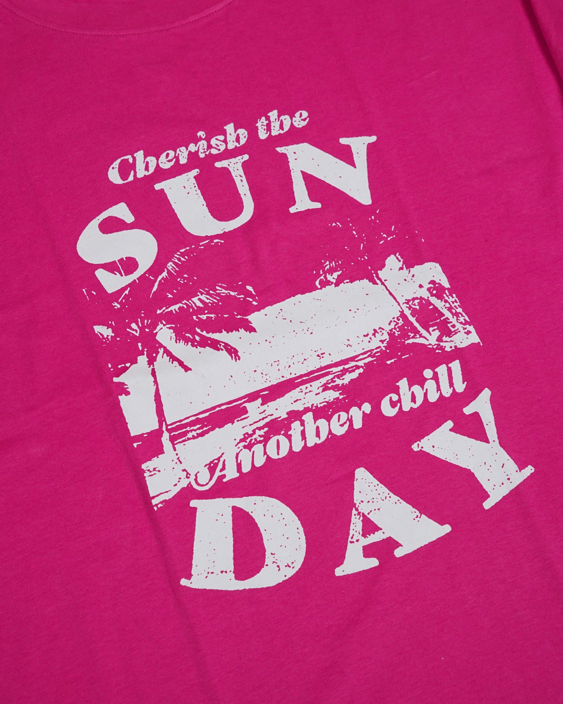 Womens Pink Oversized T-Shirt Print View