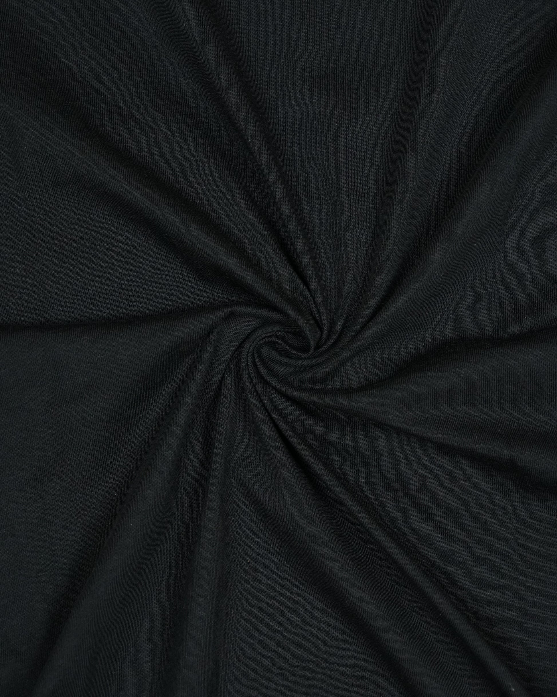 Womens Black Oversized T-Shirt Fabric View