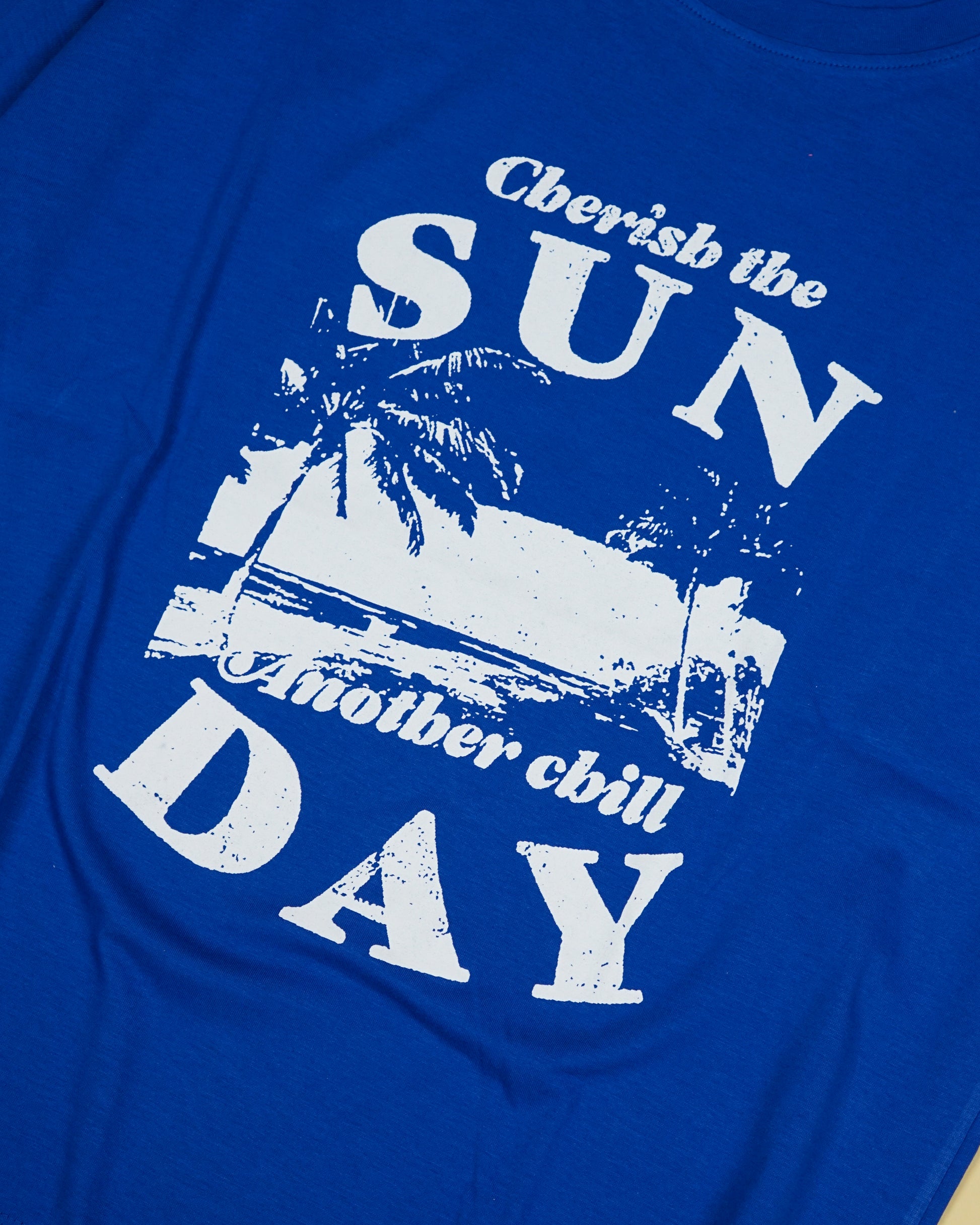 Womens Dark Blue Oversized T-Shirt Print View