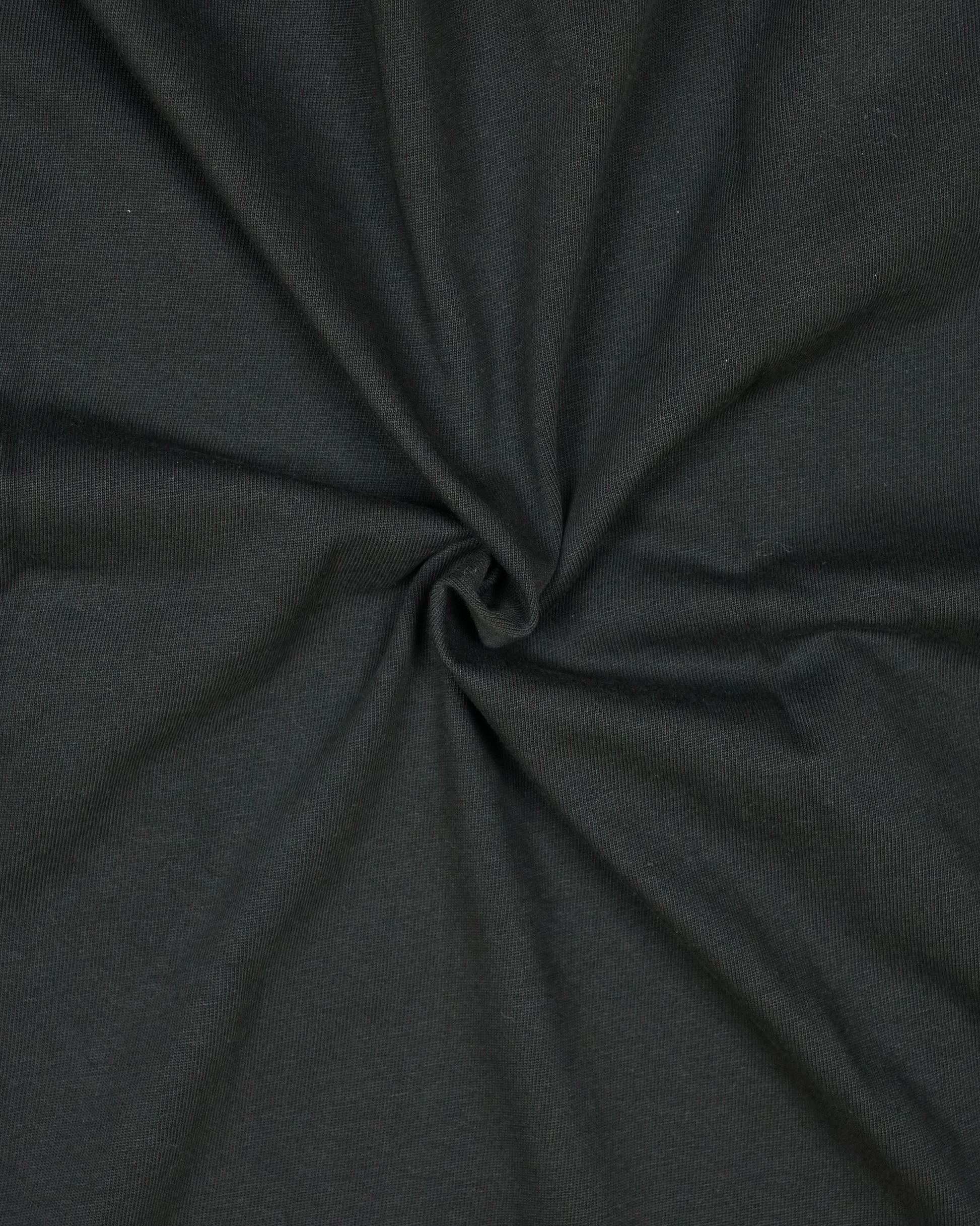Womens Black Oversized T-Shirt Fabric View