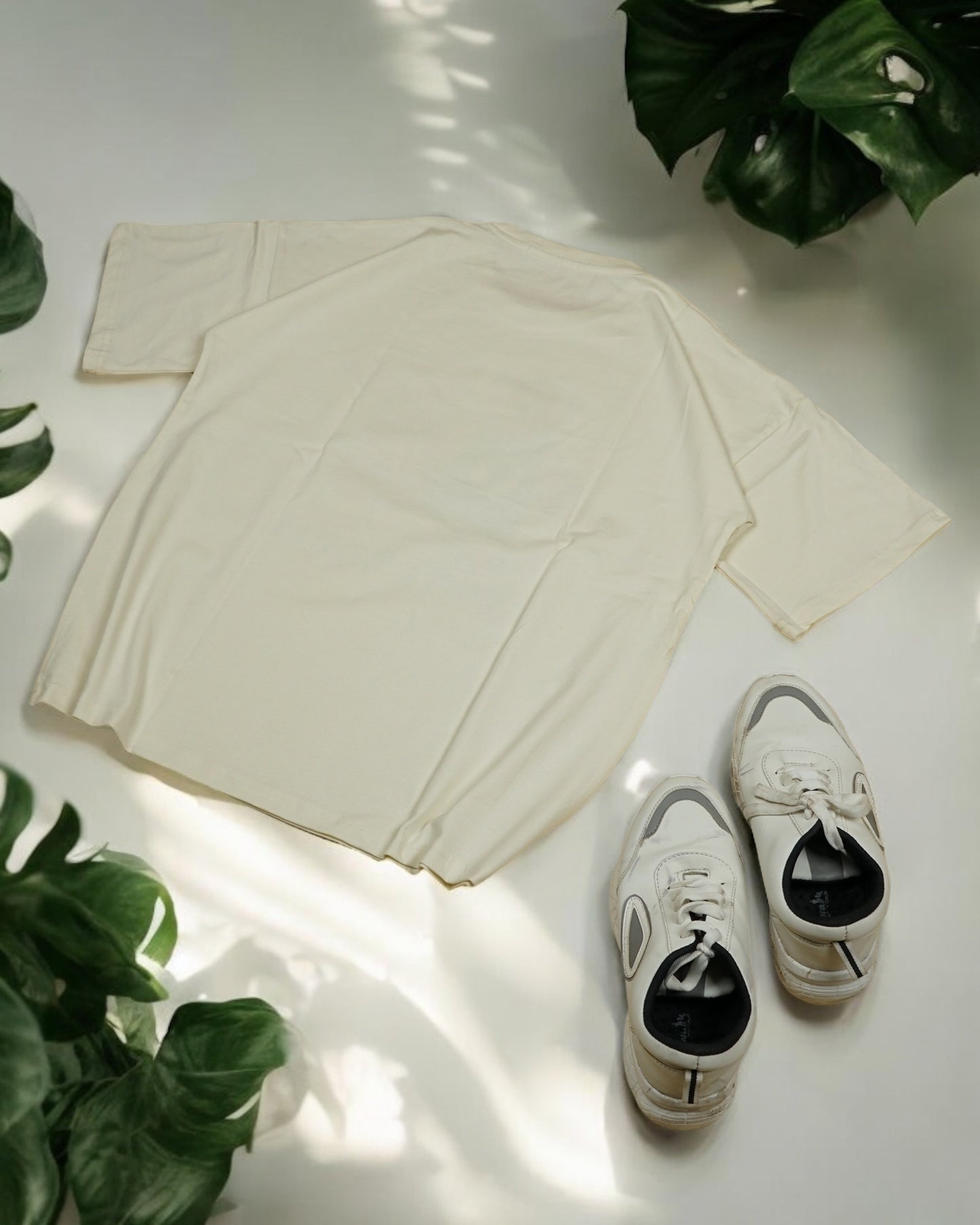 Womens Off white Oversized T-Shirt Back View