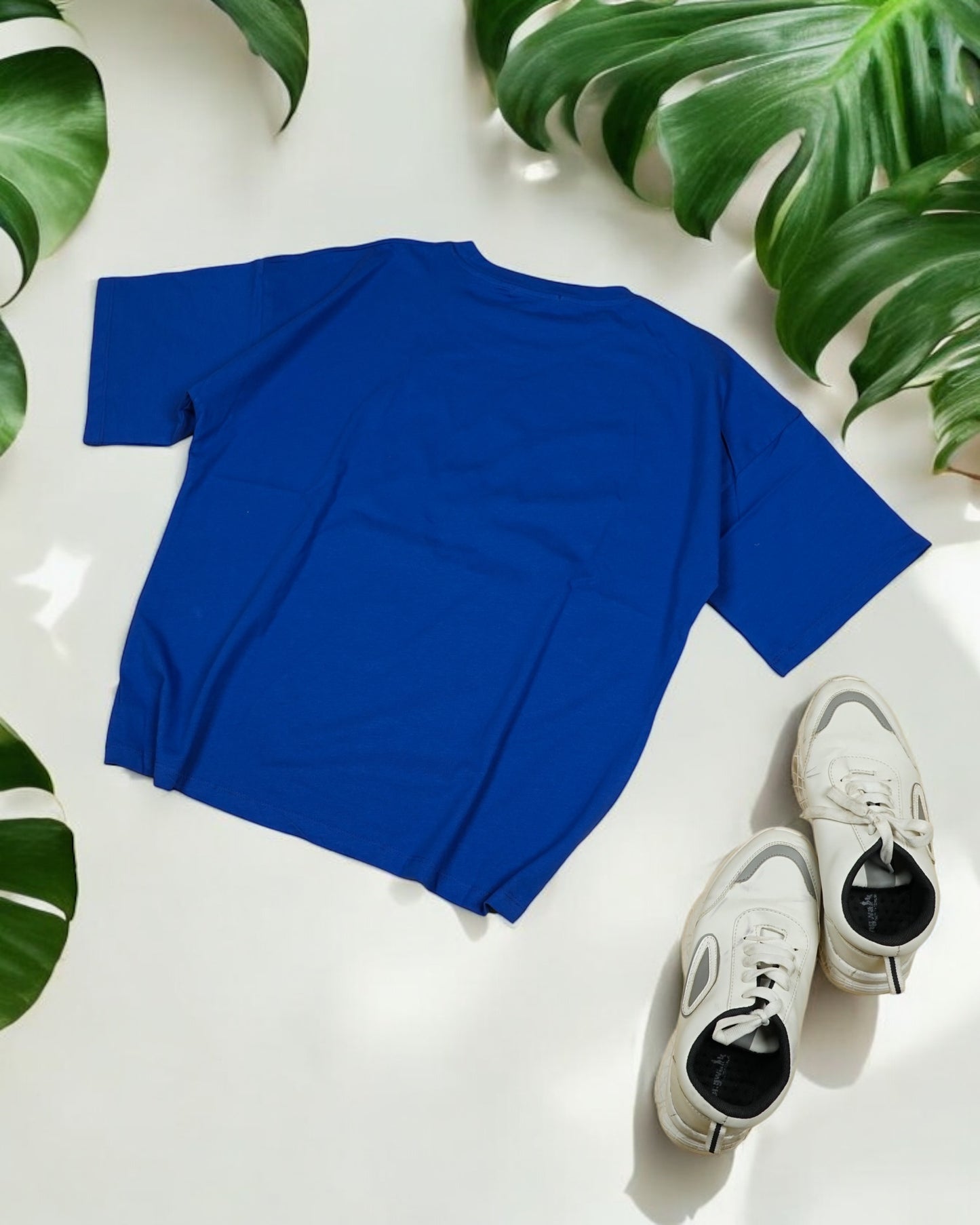 Womens Dark Blue Oversized T-Shirt Back View