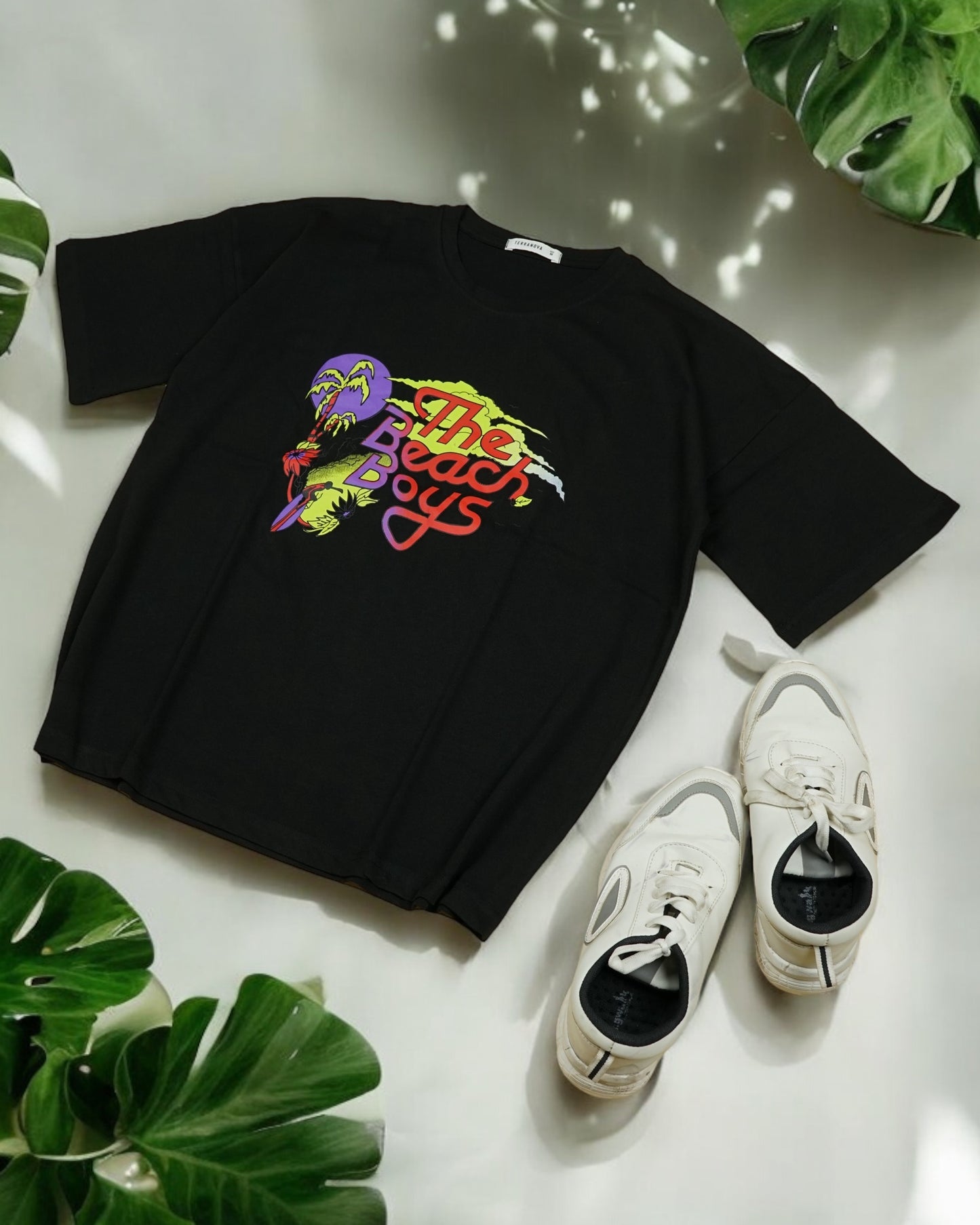 Womens Black Oversized T-Shirt Front View