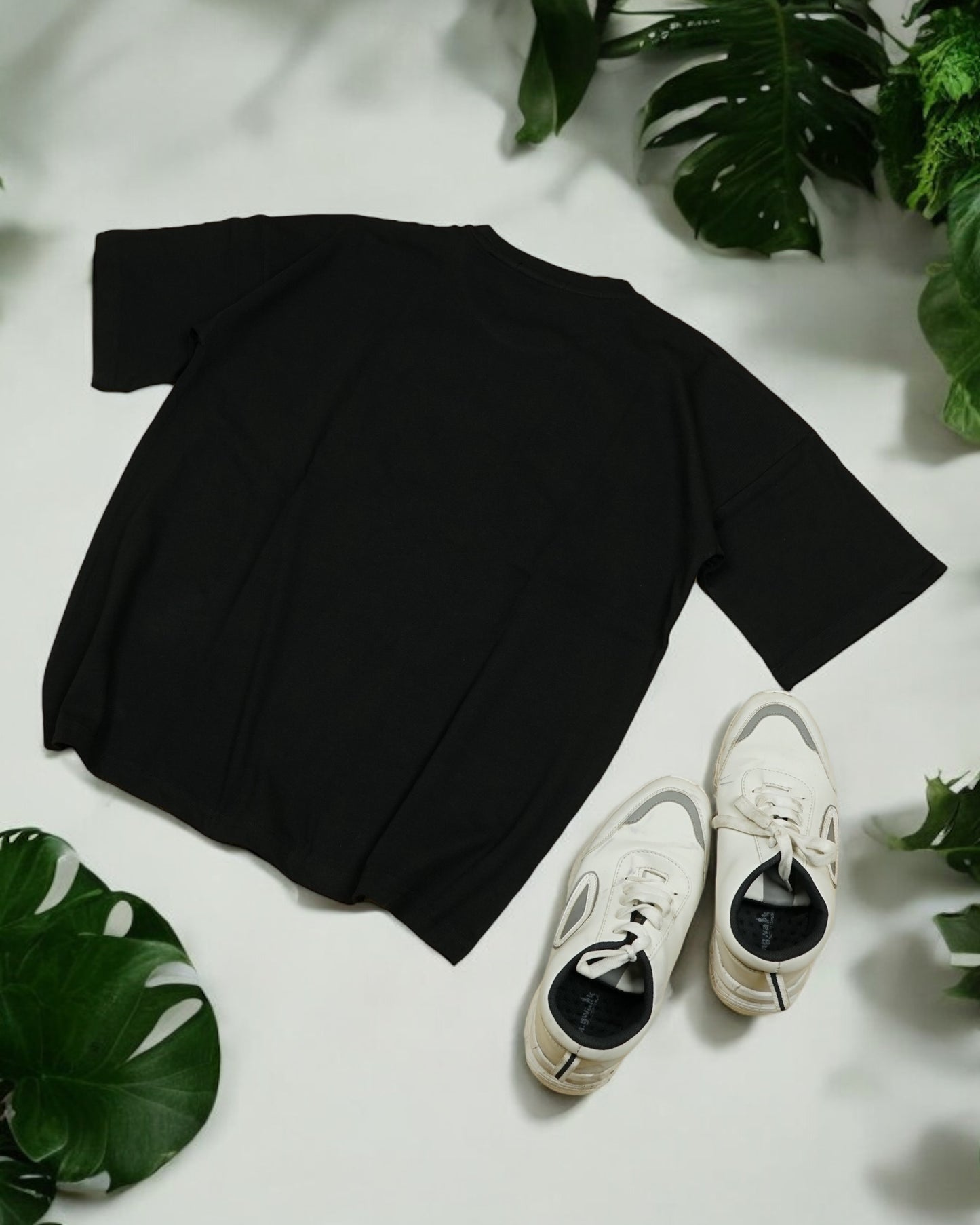 Womens Black Oversized T-Shirt Back View