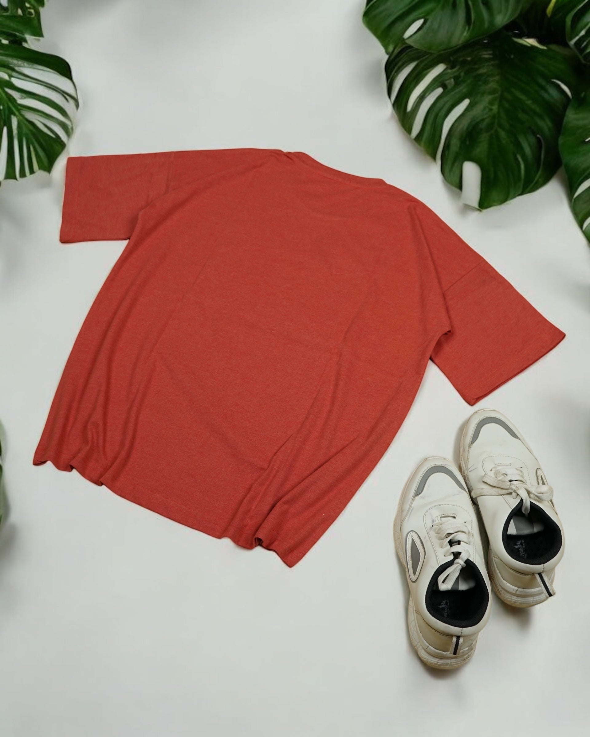 Womens Peach Oversized T-Shirt Back View