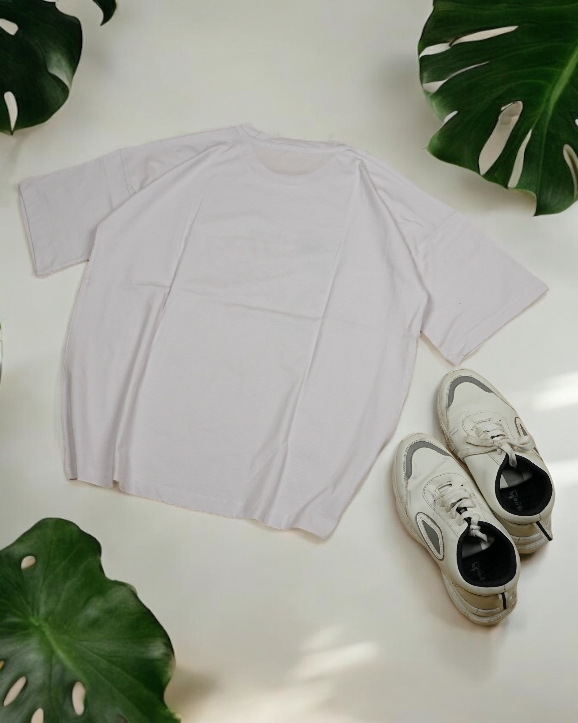 Womens White Oversized T-Shirt Back View