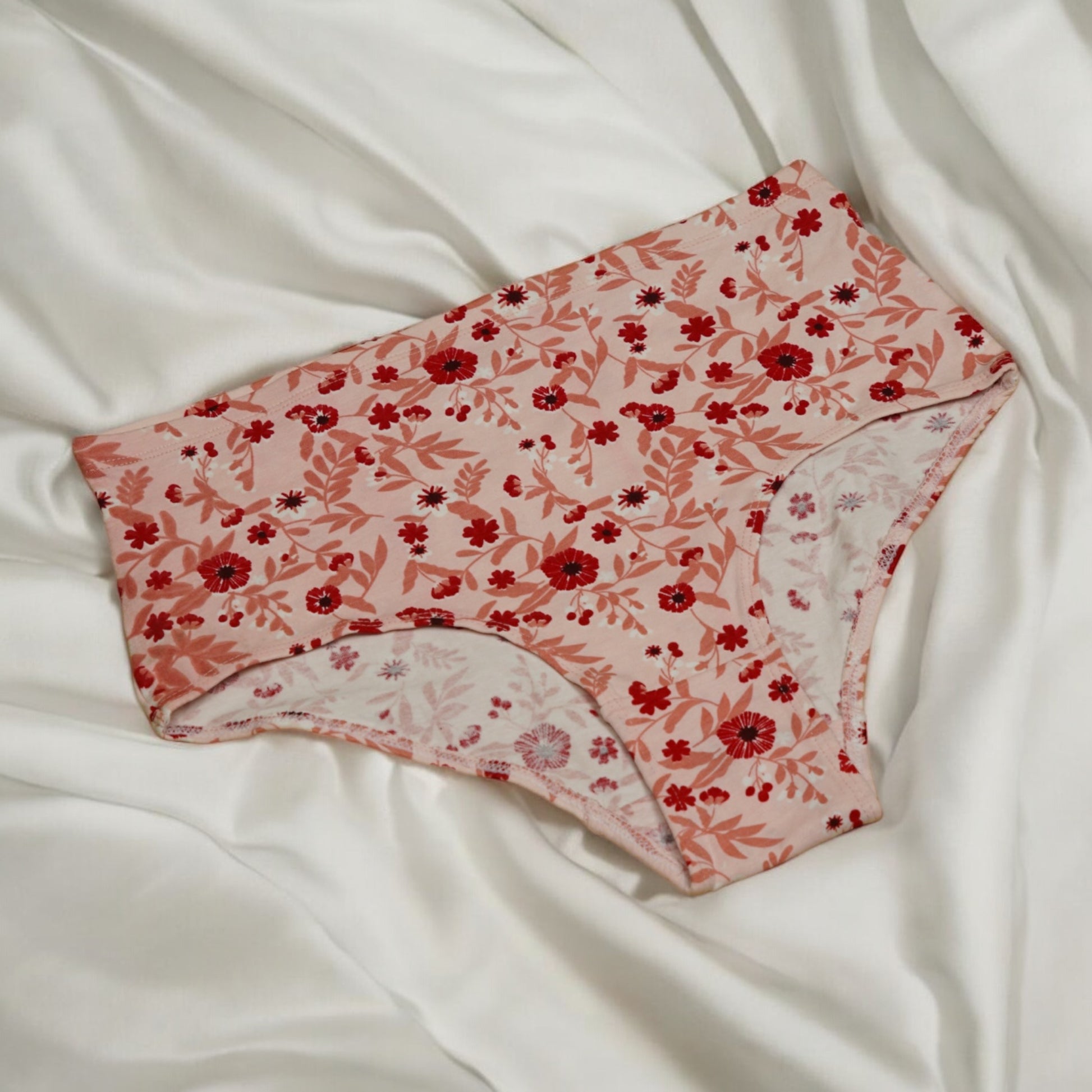 Womens Floral print Hipster Panties Front View