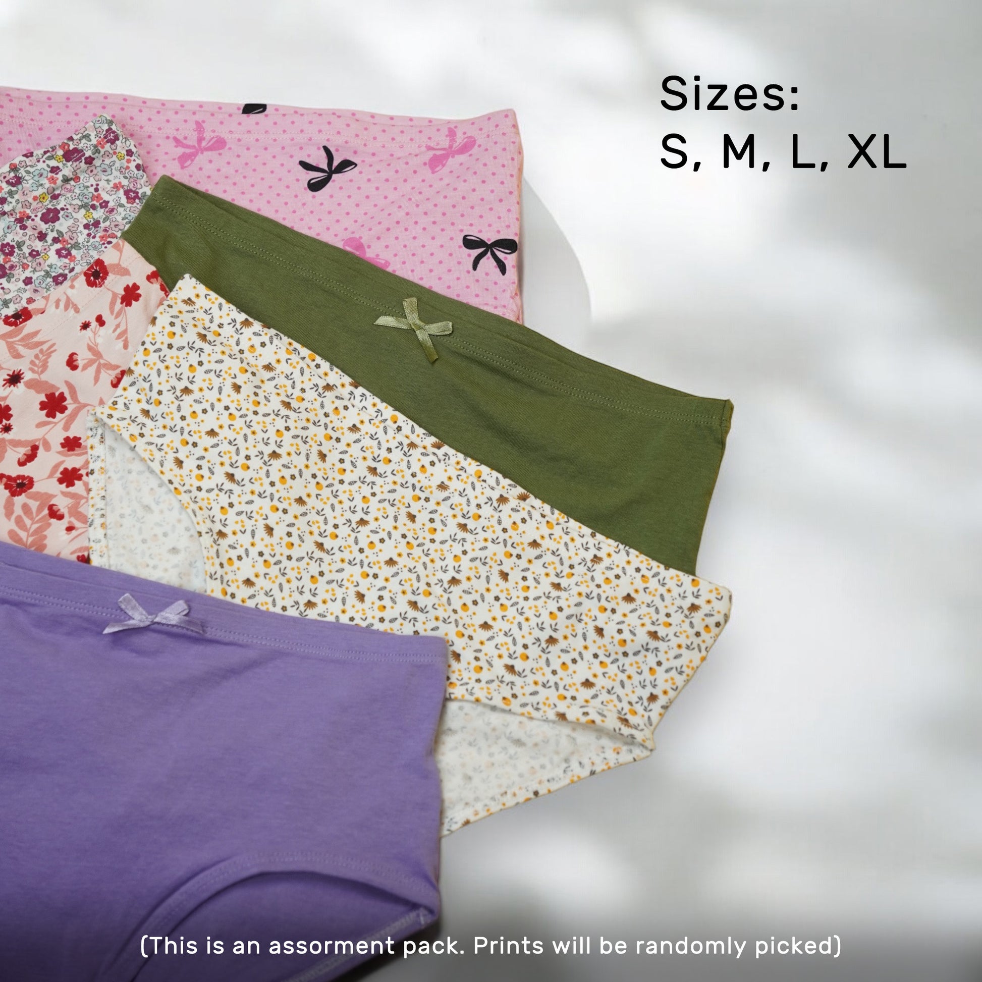 Womens Multicolour Pack of 6 Hipster Panties Closup View