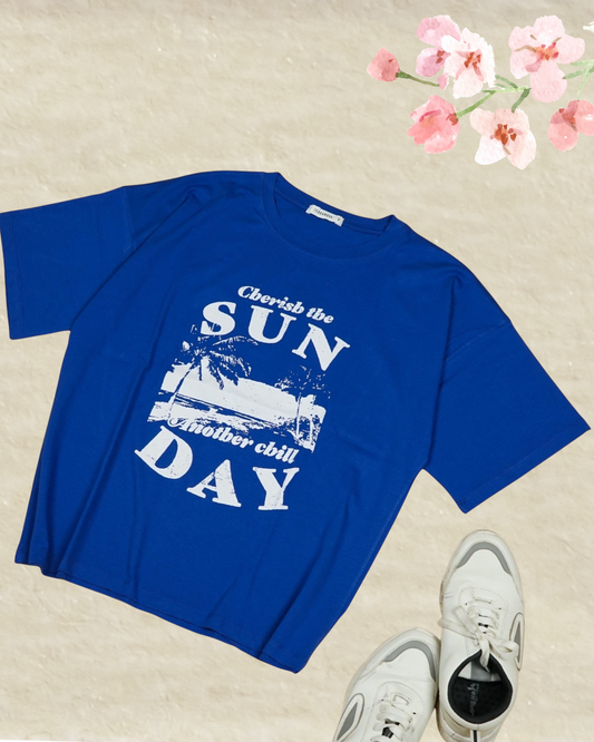 Womens Sun Day Oversized T-Shirt