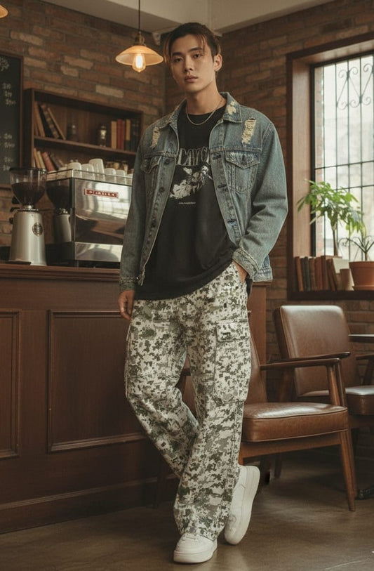 Recon Wide-Leg Digital Camo Cargo Pants