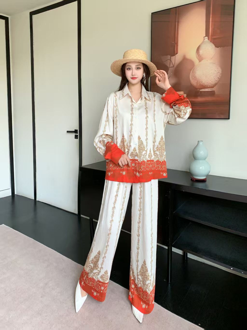 Women's Cotton Printed Free Size Co-ord Set