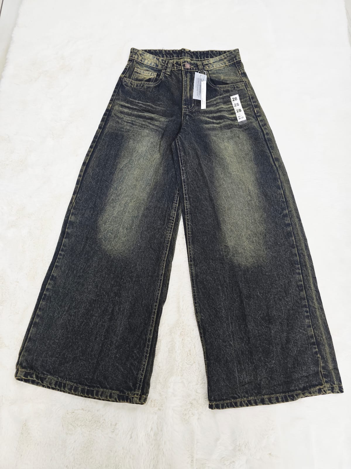 Men's Super Baggy Wide Leg Vintage Dusty Blue Jeans