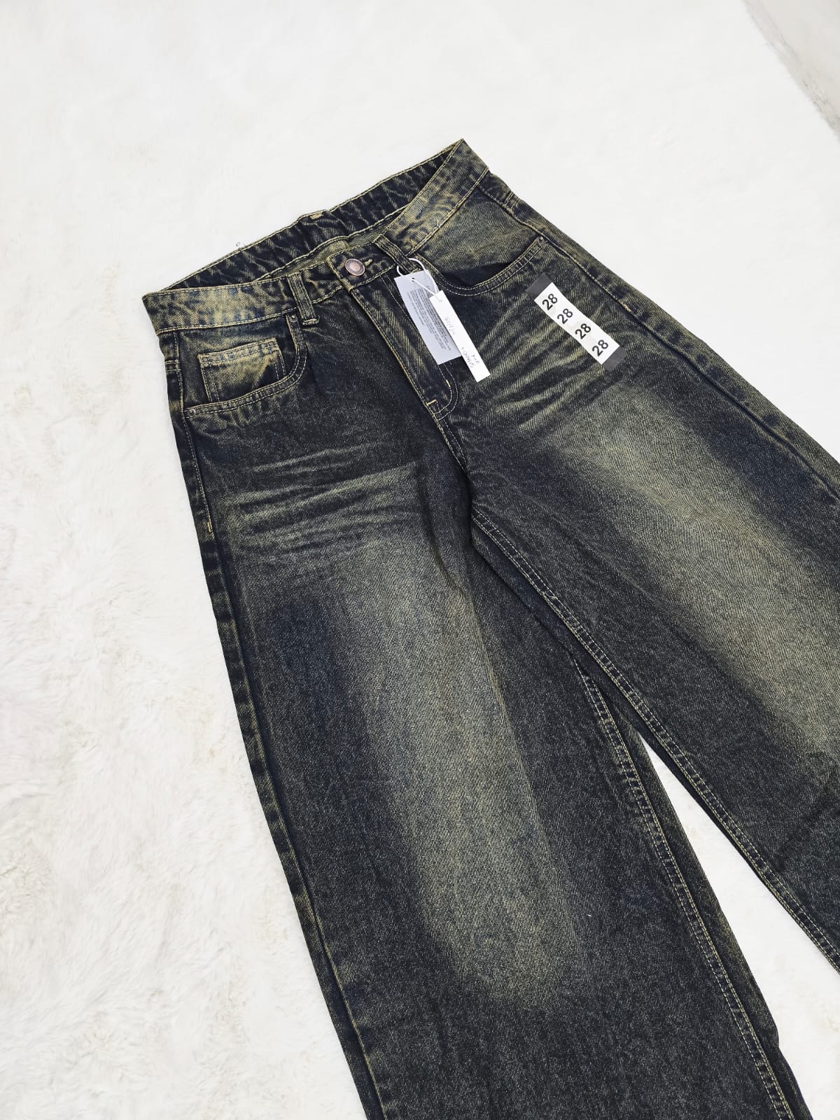 Men's Super Baggy Wide Leg Vintage Dusty Blue Jeans