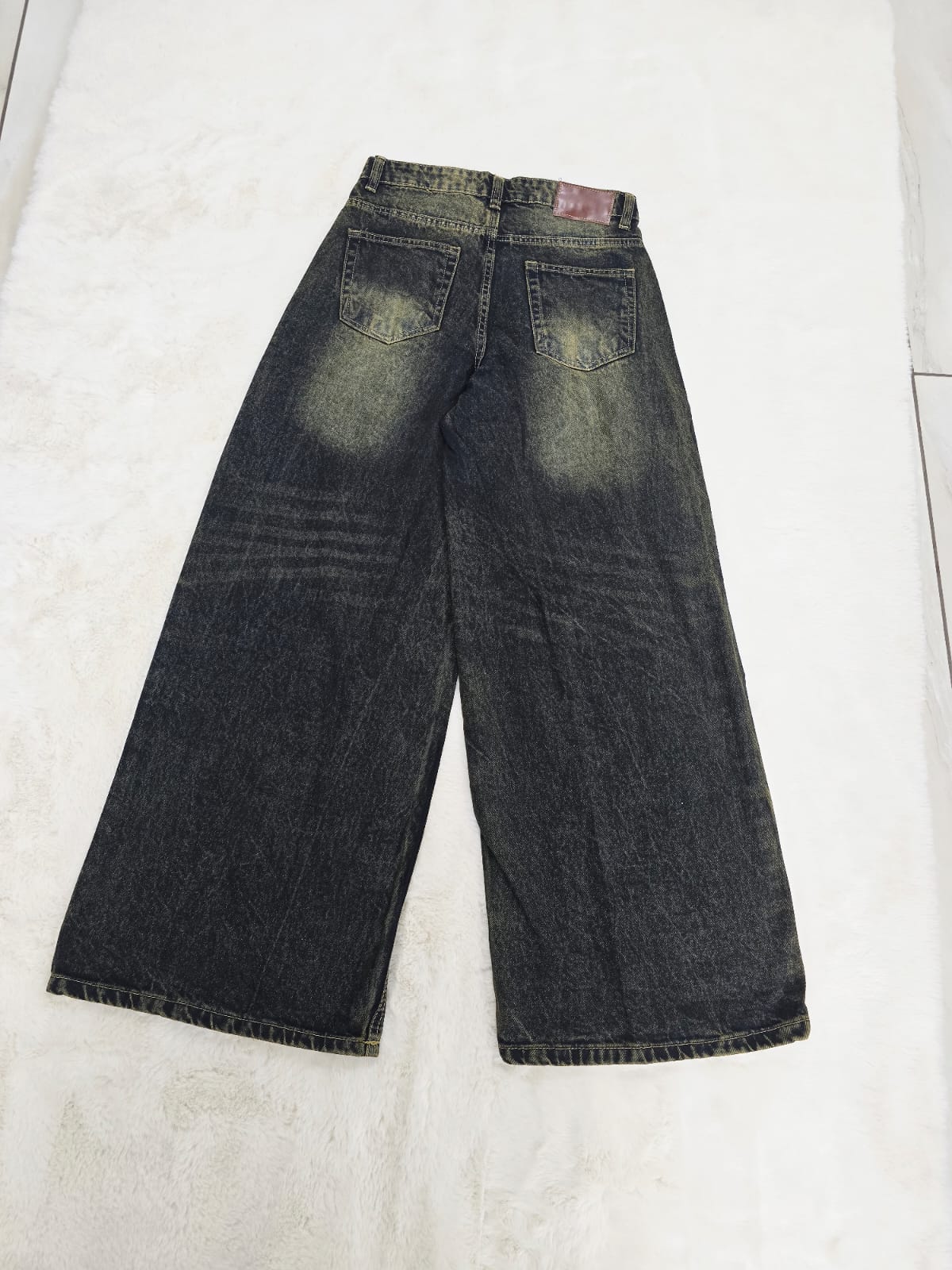 Men's Super Baggy Wide Leg Vintage Dusty Blue Jeans