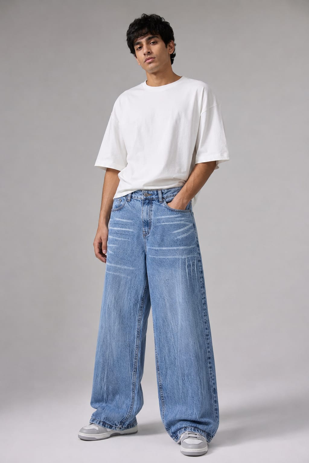 Men's Blue Baggy Jeans