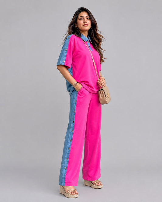 Women Pink and Denim-blue Coorset - Free Size Fits upto XL